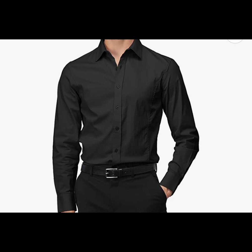 Marc Anthony Black Dress Shirt Size XL